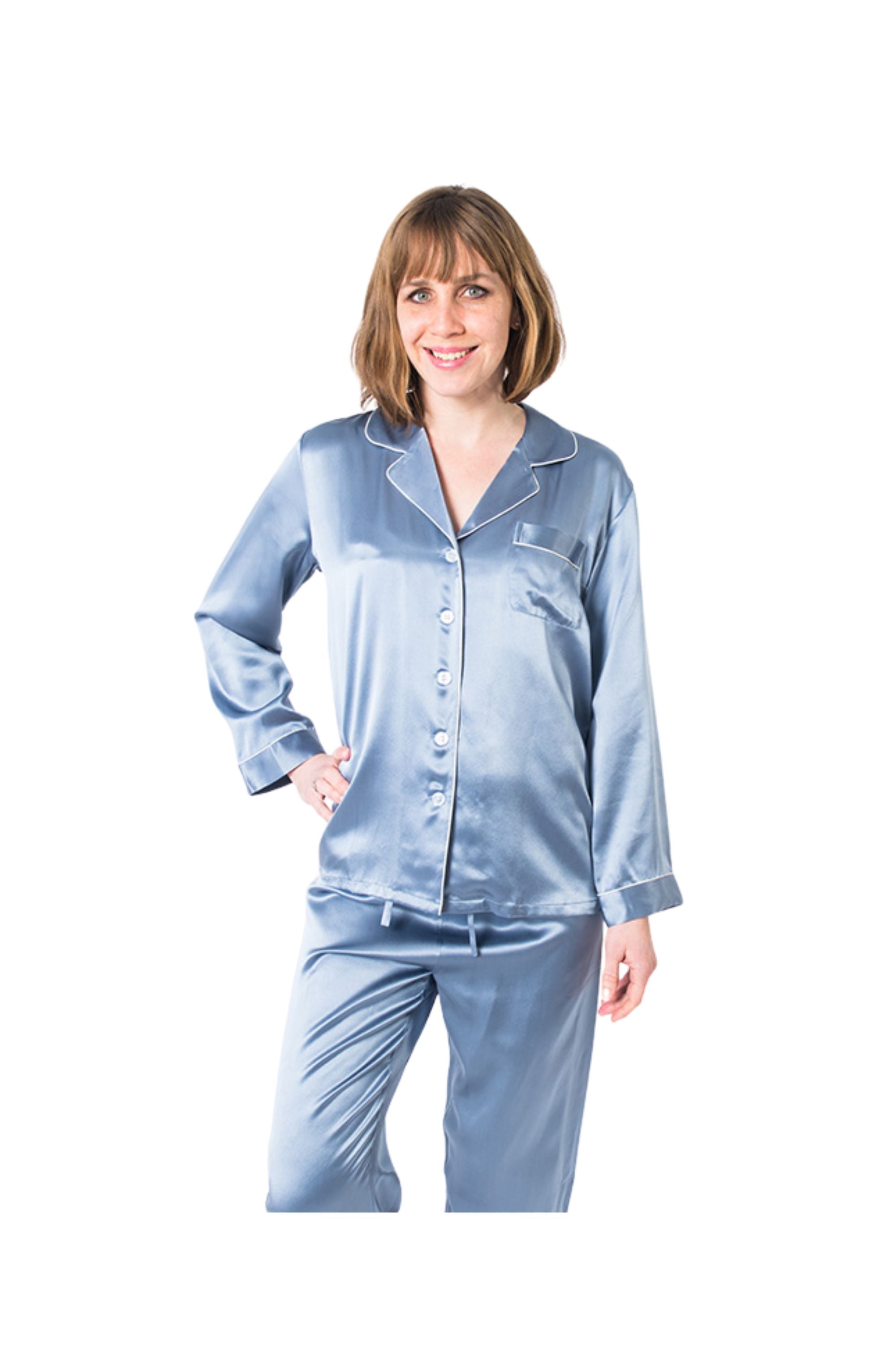 Women's Mulberry Silk Pajama Set Twilight - Silk Pajama - Forster's Finery Fine Silk Products