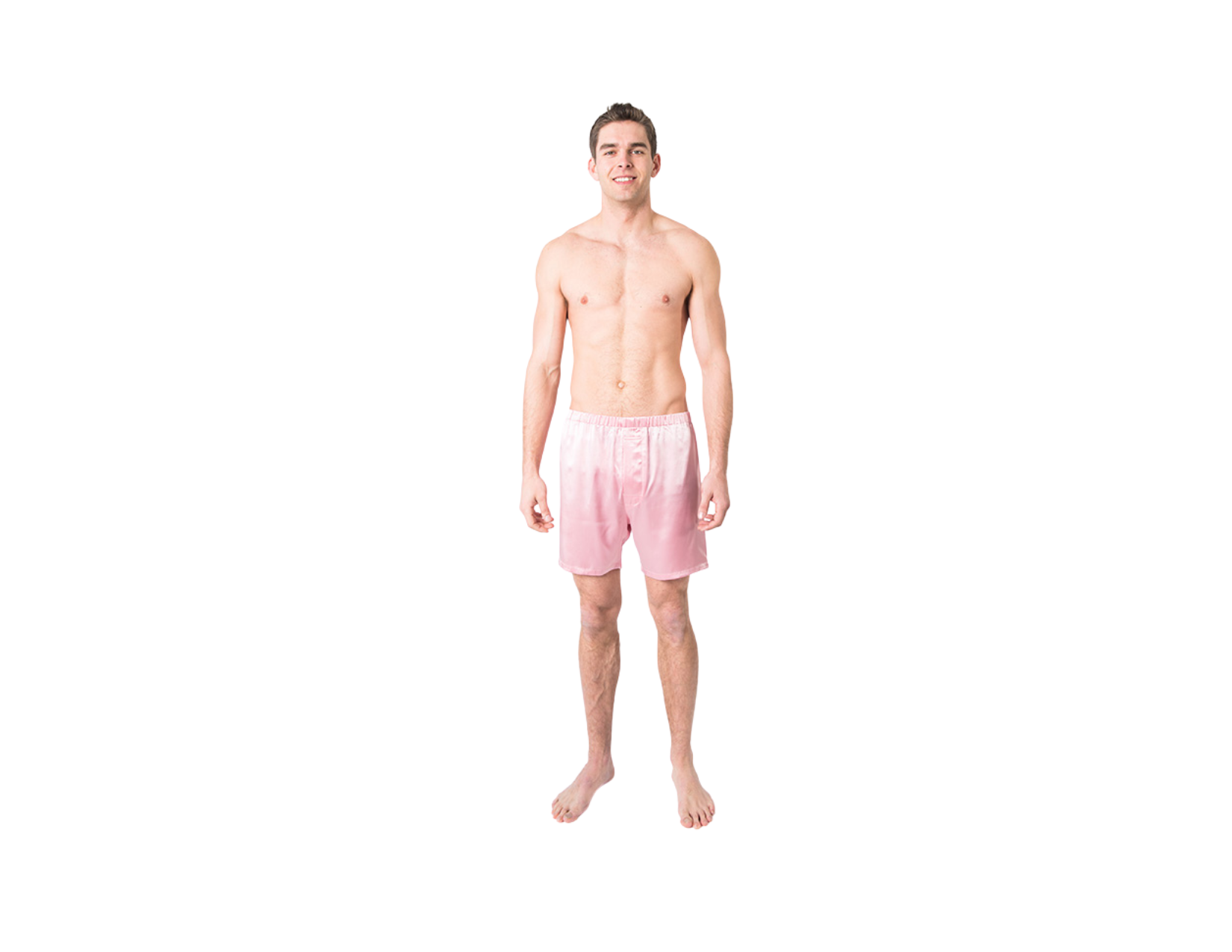 Men's Pink Mulberry Silk Boxer Short with button bly - Silk Boxer Shorts - Forster's Finery Fine Silk Products