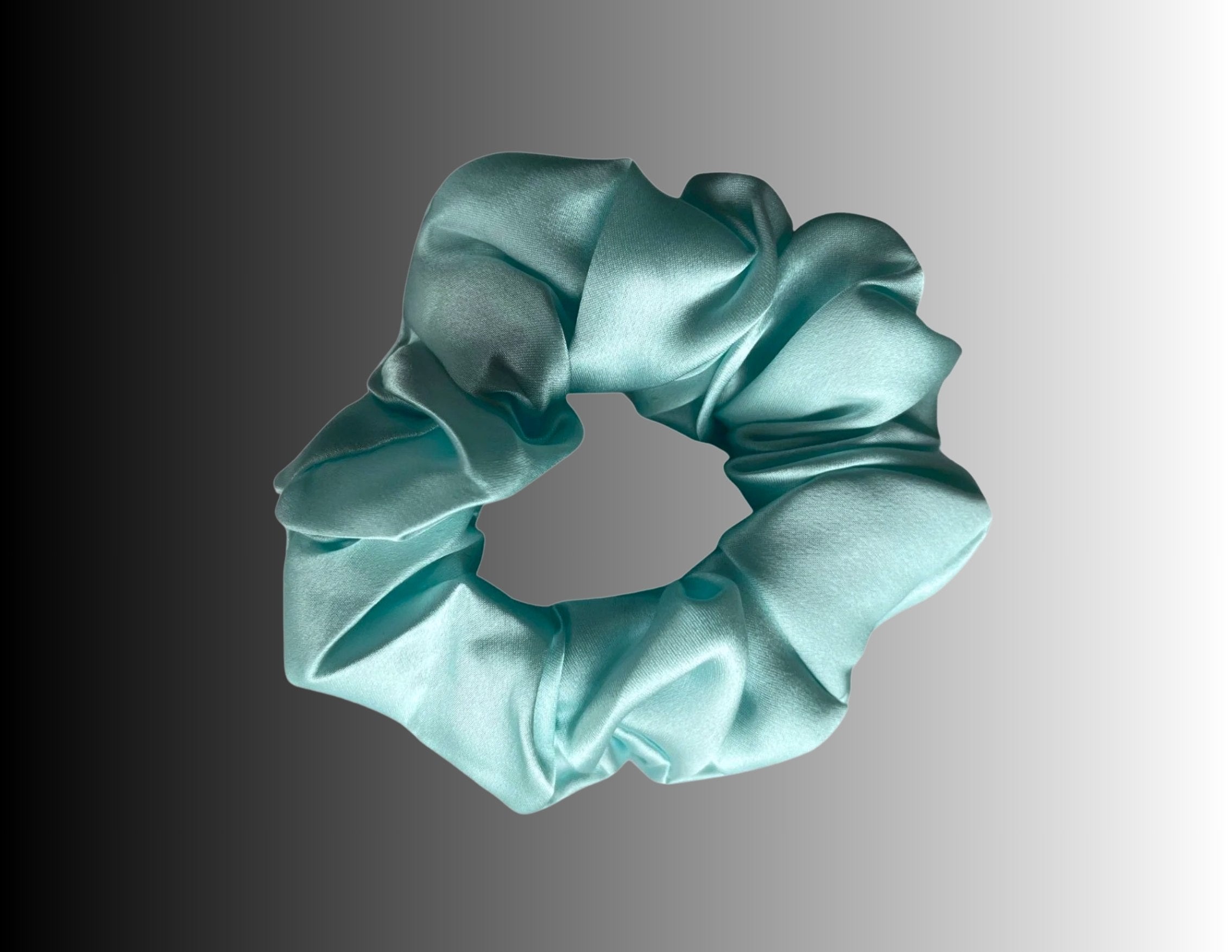 Silk Hair Scrunchie Aqua - Silk Scrunchy - Forster's Finery Fine Silk Products