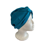 Silk Bonnet Light Blue (Twisted Design) -  Silk Night Cap - Forster's Finery Fine Silk Products