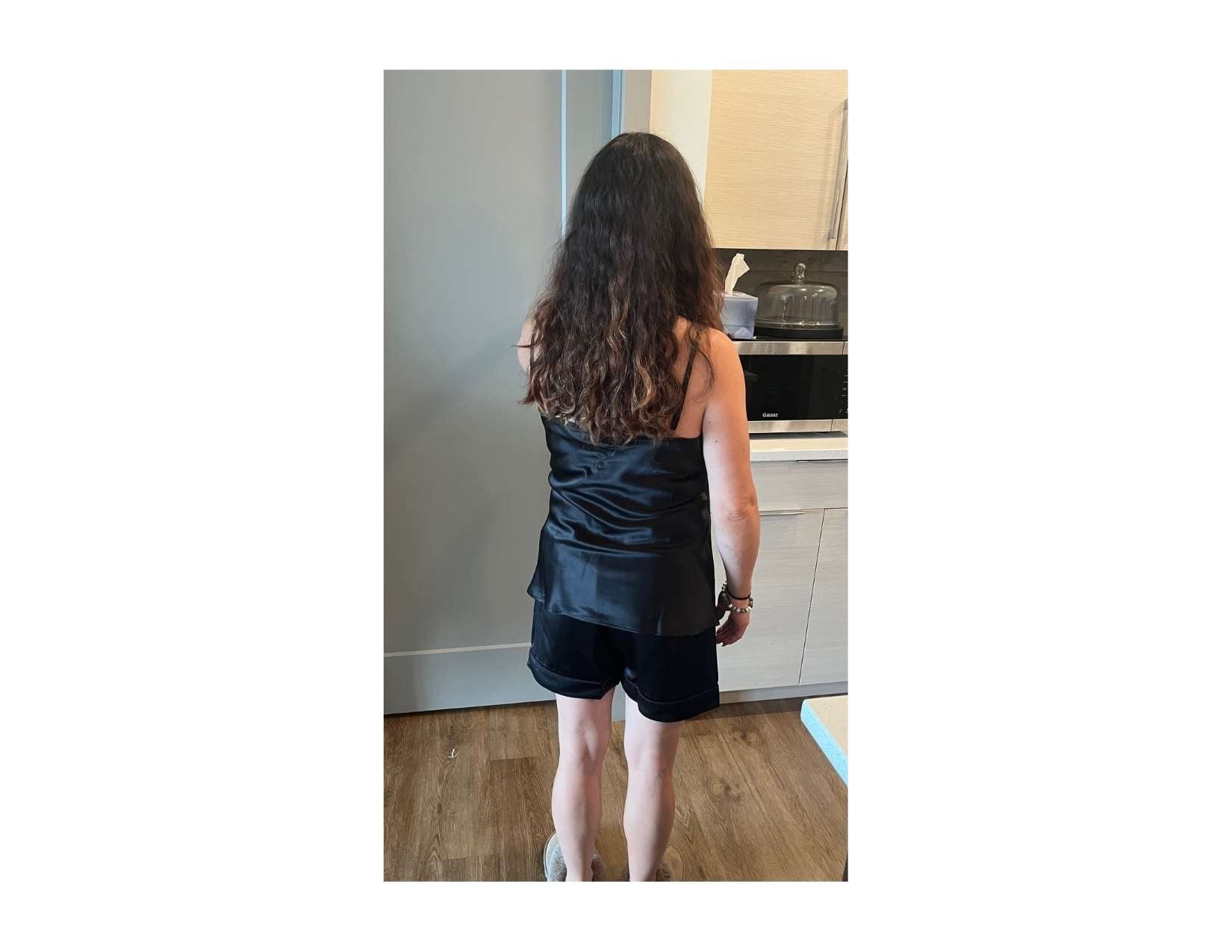 Women's Mulberry Silk Camisole and Boxer Pajama Set Black - Silk Pajama - Forster's Finery Fine Silk Products