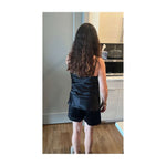 Women's Mulberry Silk Camisole and Boxer  Pajama Set Black -  Silk Pajama - Forster's Finery Fine Silk Products