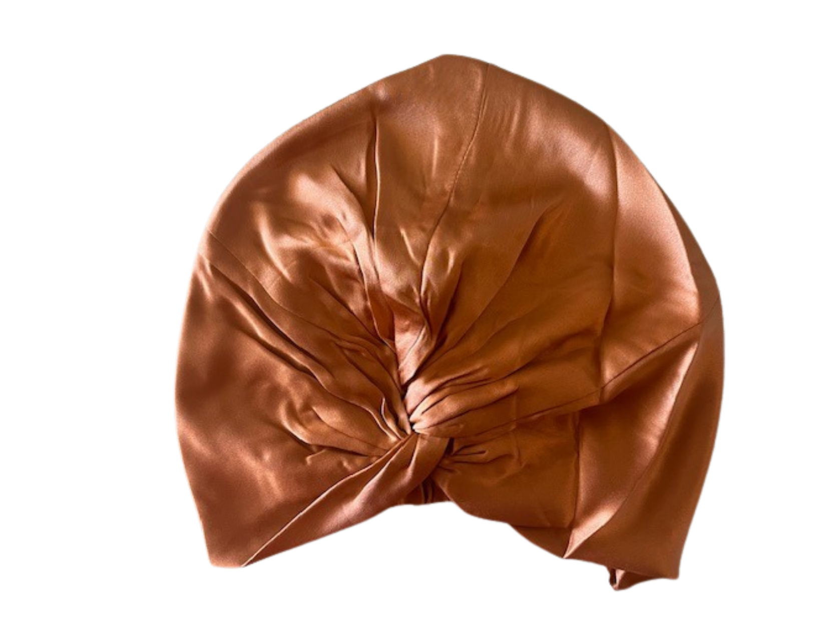 Silk Night Cap/Bonnet (Twisted Design) Copper -  Silk Night Cap - Forster's Finery Fine Silk Products