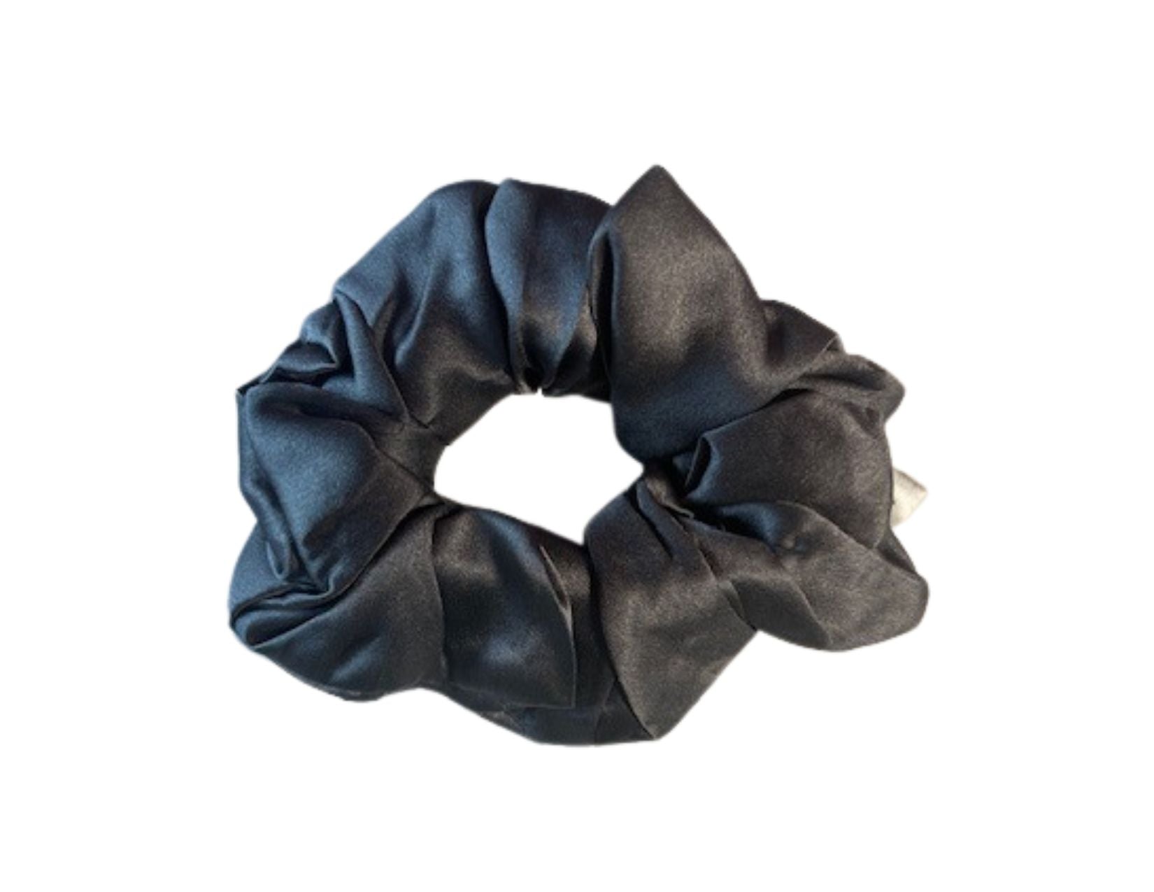 Silk Hair Scrunchie Dk Grey - Silk Scrunchy - Forster's Finery Fine Silk Products
