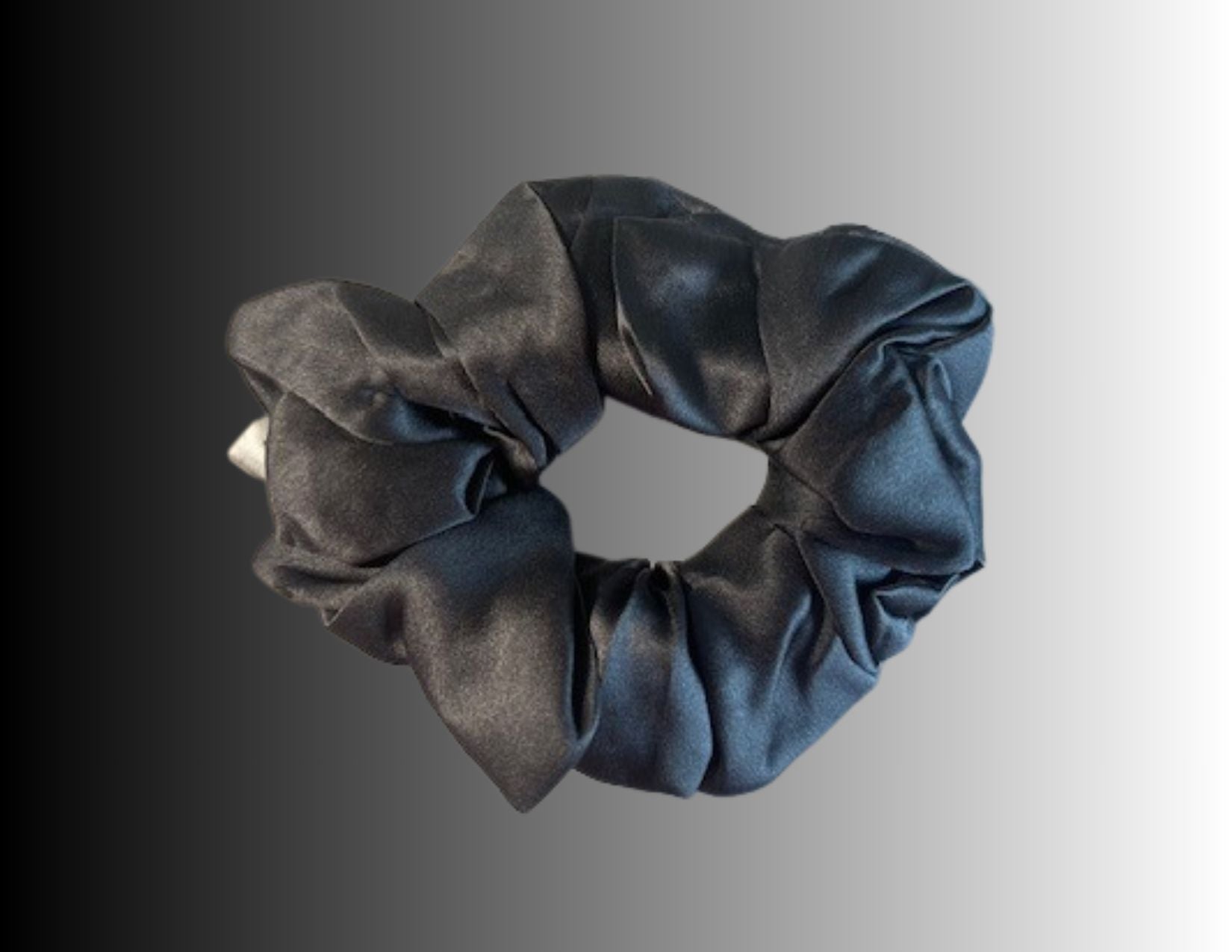 Silk Hair Scrunchie Dk Grey - Silk Scrunchy - Forster's Finery Fine Silk Products