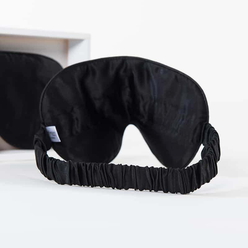 Silk Sleep Mask Black -  Sleep Masks - Forster's Finery Fine Silk Products