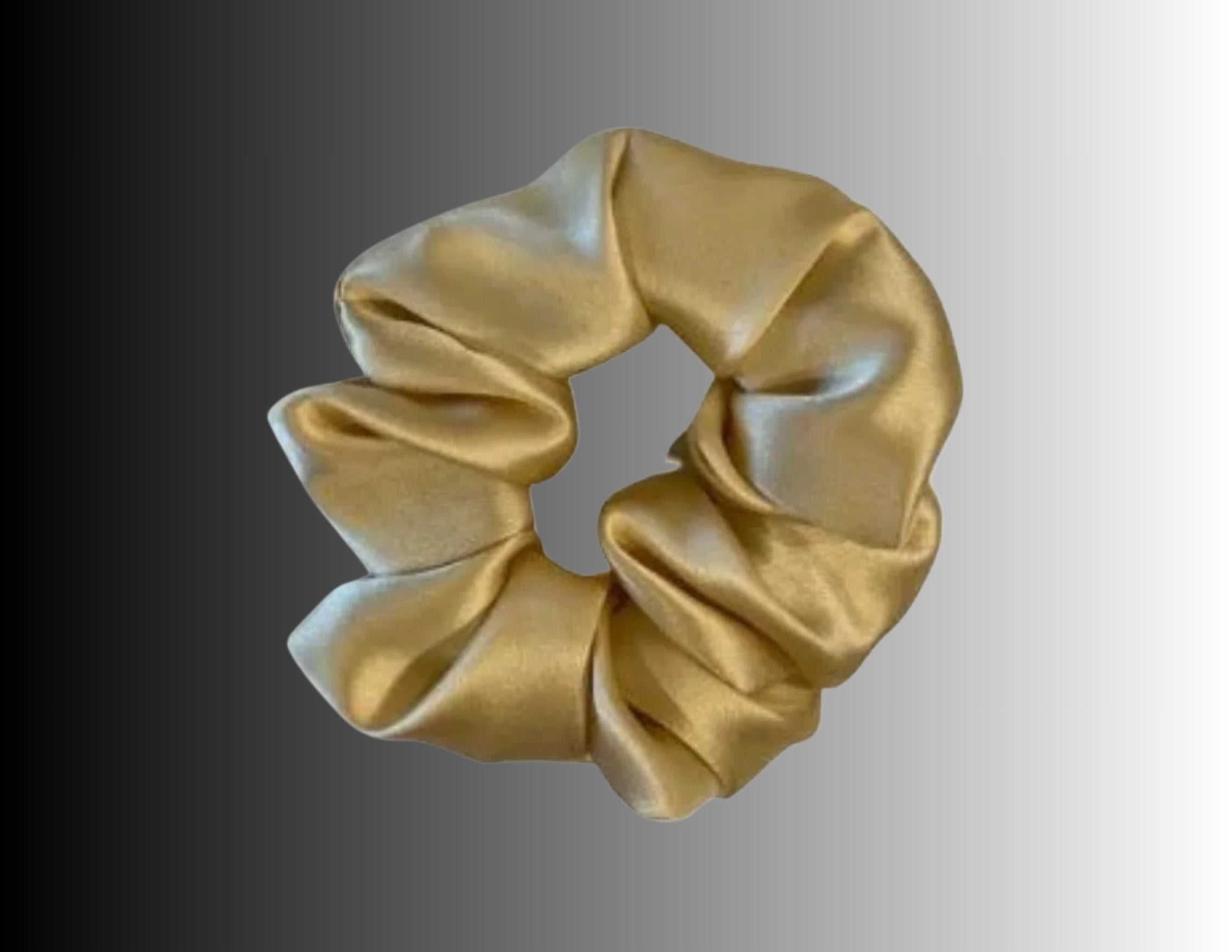 Silk Hair Scrunchie Gold - Silk Scrunchy - Forster's Finery Fine Silk Products