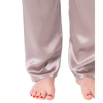 Women's  Mulberry Silk Pajama Set Taupe -  Silk Pajama - Forster's Finery Fine Silk Products