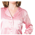 Women's Mulberry Silk Pajama Set Pink -  Silk Pajama - Forster's Finery Fine Silk Products
