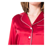 Women's Mulberry Silk Pajama Set Red -  Silk Pajama - Forster's Finery Fine Silk Products
