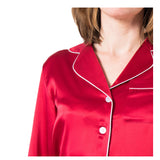 Women's Mulberry Silk Pajama Set Red - Silk Pajama - Forster's Finery Fine Silk Products