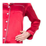 Women's Mulberry Silk Pajama Set Red -  Silk Pajama - Forster's Finery Fine Silk Products
