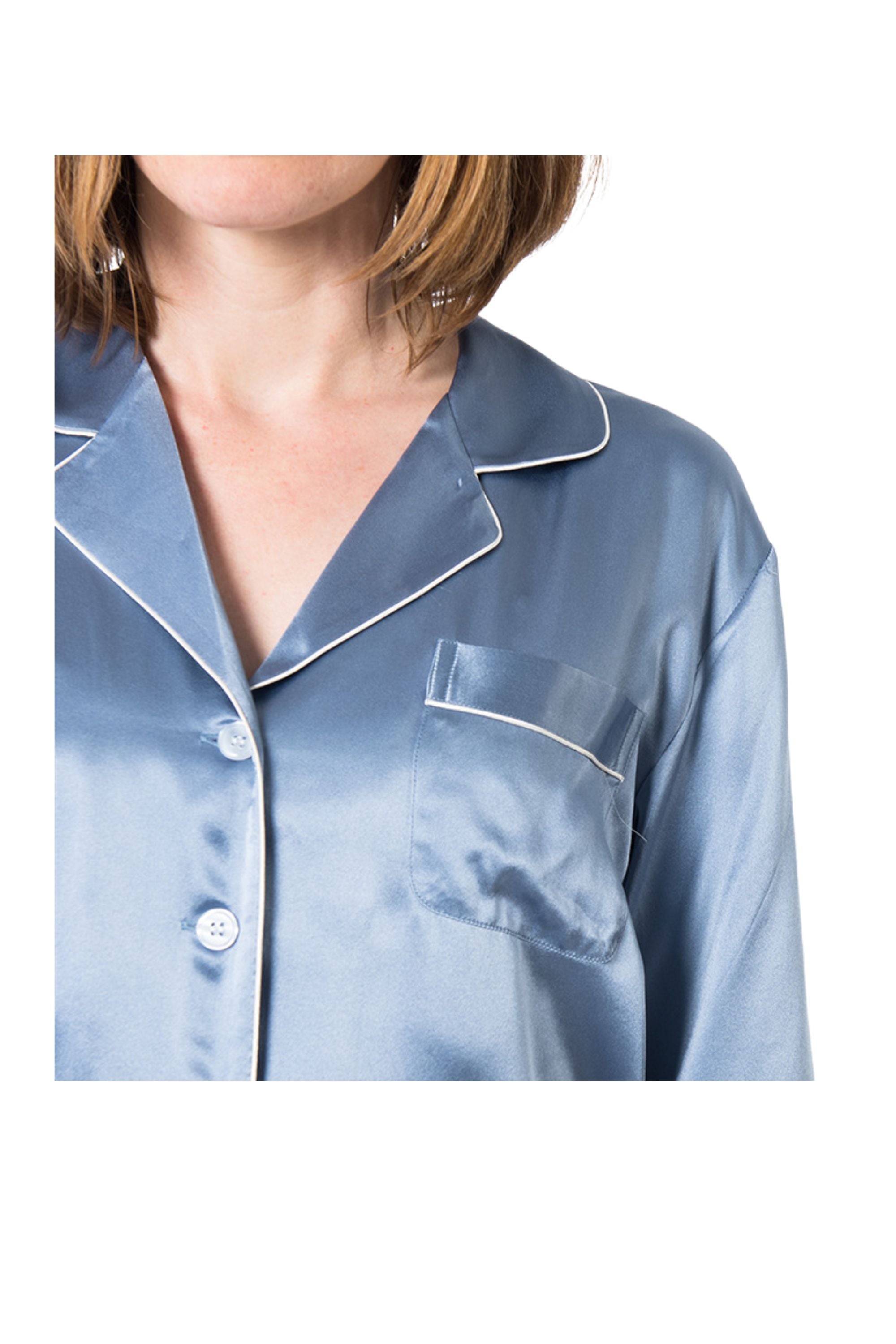 Women's Mulberry Silk Pajama Set Twilight - Silk Pajama - Forster's Finery Fine Silk Products
