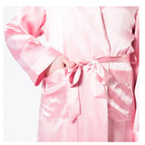 Women's Mulberry Silk Robe Pink - Silk Robes - Forster's Finery Fine Silk Products