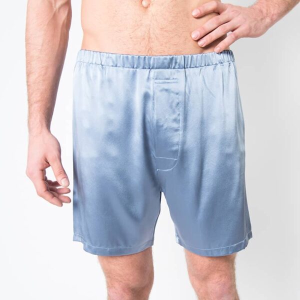  Men's Twilight Blue Boxer Short - Men's Twilight Blue Boxer Short -  -  - Luxurious Fine Silk by Forsters Finery