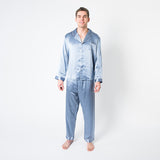 Men's Mulberry Silk Pajama Set Twilight Blue - Silk Pajama - Forster's Finery Fine Silk Products