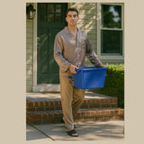 Men's Mulberry Silk Pajama Set Taupe