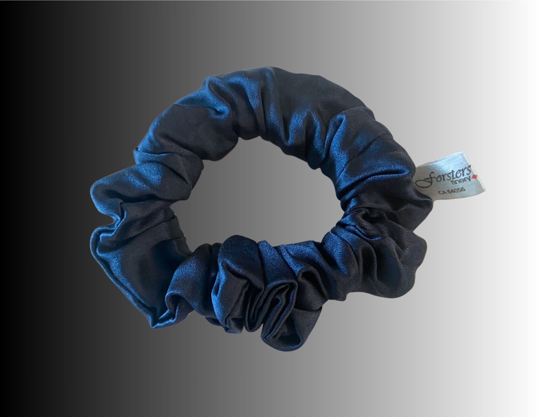 Silk Hair Scrunchie Navy Blue - Silk Scrunchy - Forster's Finery Fine Silk Products