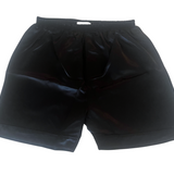 Men's Mulberry Silk Boxer Short with faux fly Black - Silk Boxer Shorts - Forster's Finery Fine Silk Products
