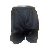 Men's Mulberry Silk Boxer Short with faux fly Black - Silk Boxer Shorts - Forster's Finery Fine Silk Products