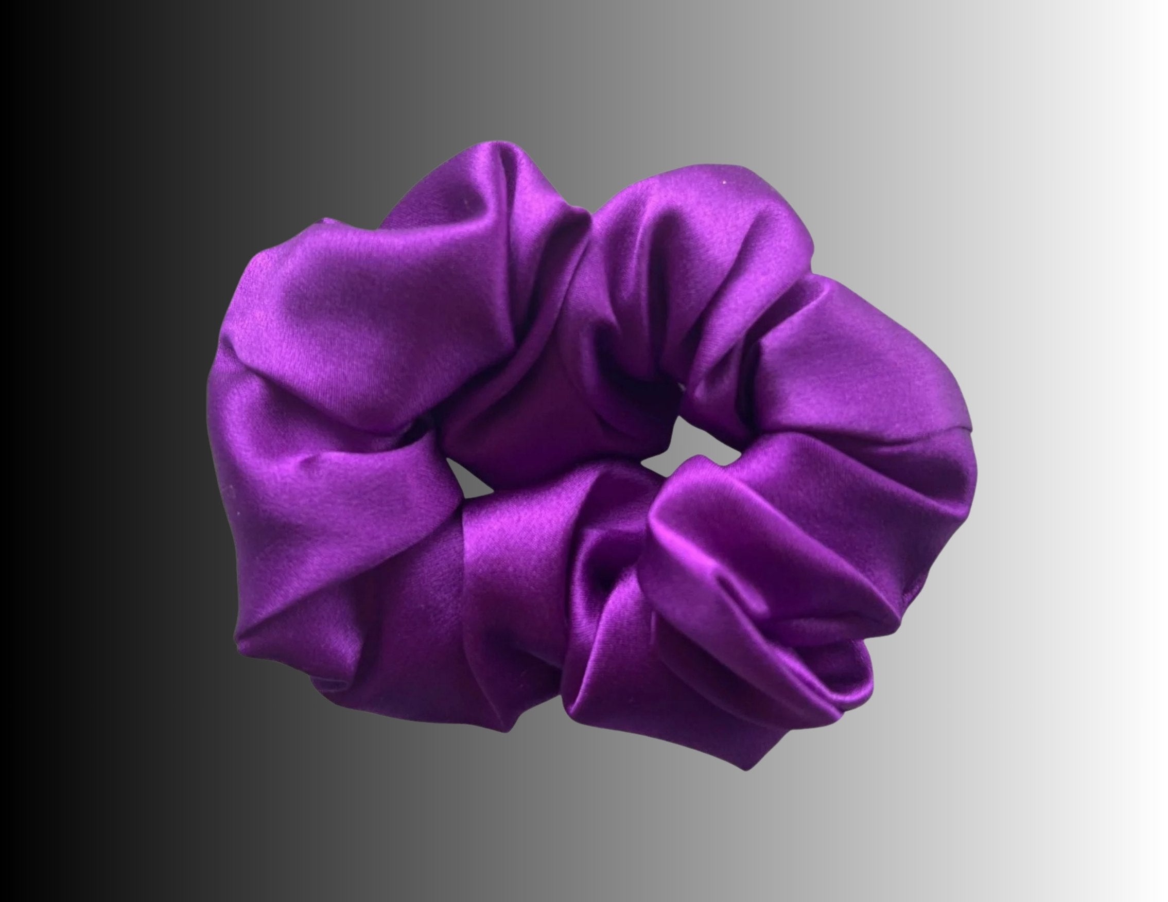 Silk Hair Scrunchie Purple - Silk Scrunchy - Forster's Finery Fine Silk Products