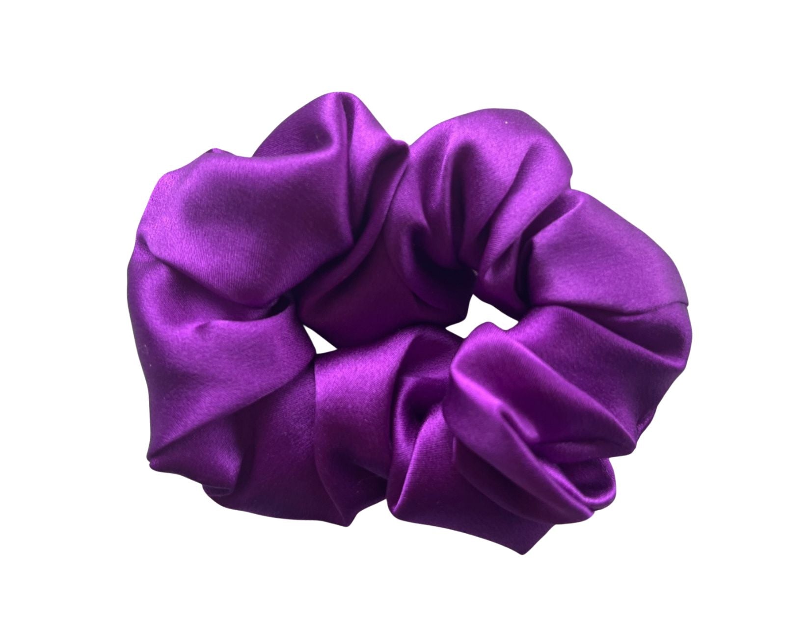 3 Pack Scrunchie Bundle Purple Copper Azure 3.5-4 cm - Silk Scrunchy - Forster's Finery Fine Silk Products