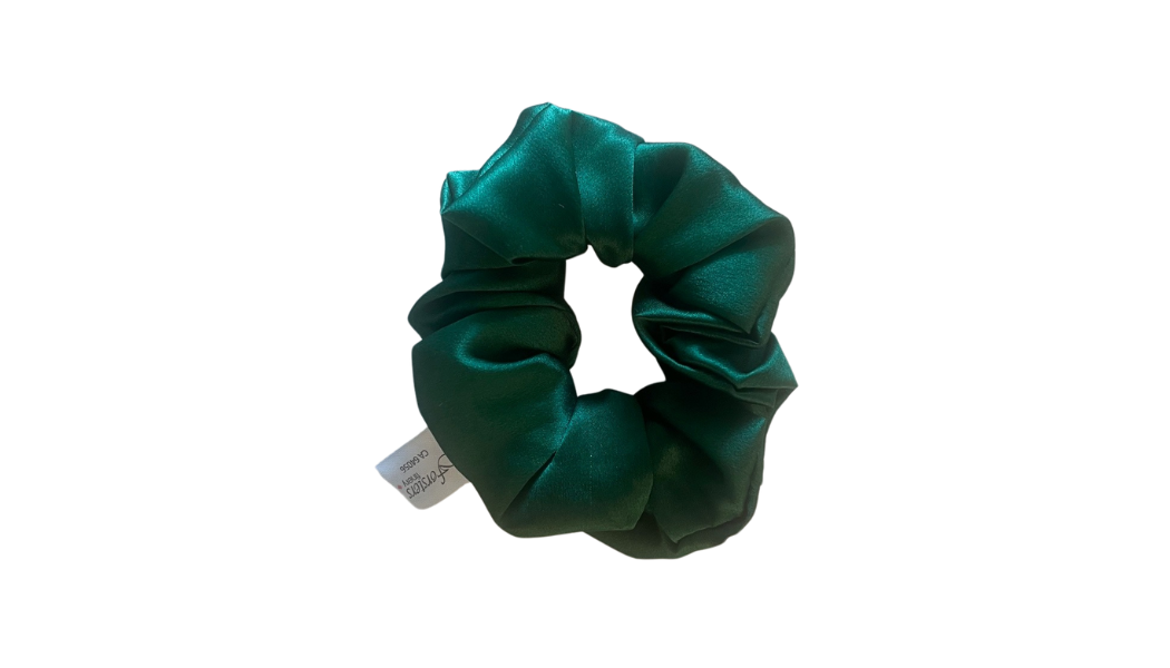 Silk Hair Scrunchy Dark Green - Silk Scrunchy - Forster's Finery Fine Silk Products