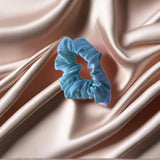 Silk Hair Scrunchie Aqua - Silk Scrunchy - Forster's Finery Fine Silk Products