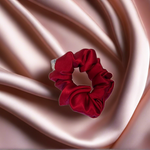 Wine Silk Hair Scrunchie -  Silk Scrunchy - Forster's Finery Fine Silk Products