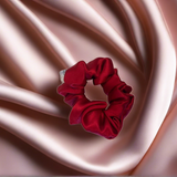 Wine Silk Hair Scrunchie -  Silk Scrunchy - Forster's Finery Fine Silk Products