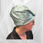 Sage Double Silk Bonnet -  Silk Night Cap - Forster's Finery Fine Silk Products