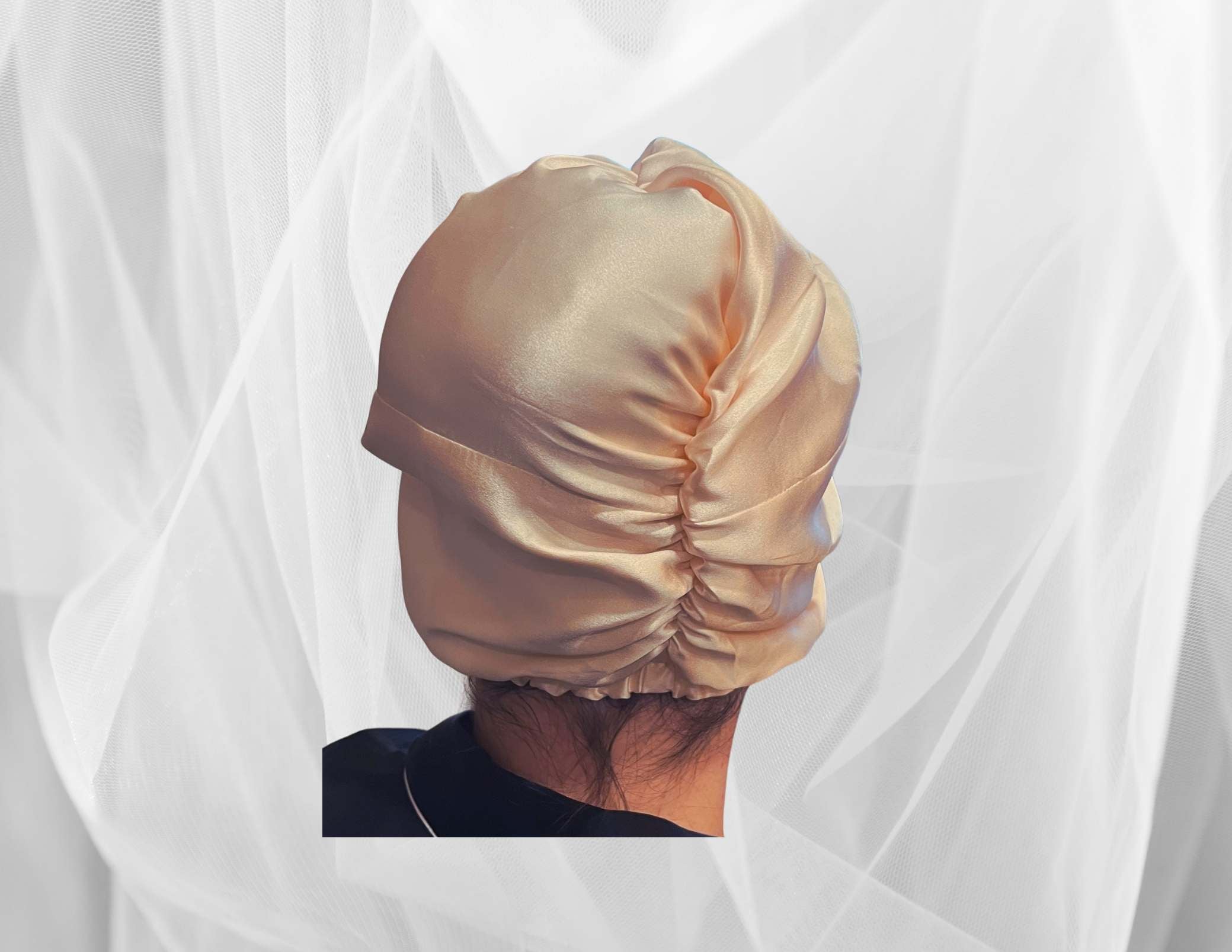 Baby Pink Double Silk Bonnet - Silk Night Cap - Forster's Finery Fine Silk Products