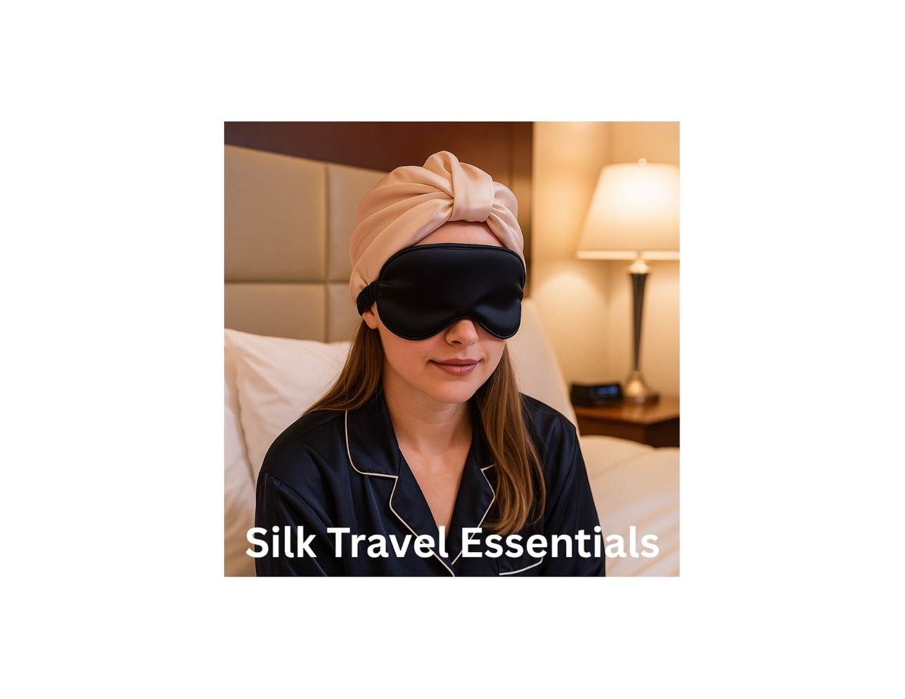 Silk Sleep Mask Black - Sleep Masks - Forster's Finery Fine Silk Products
