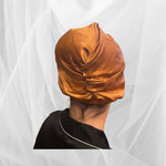 Copper Double Silk Bonnet -  Silk Night Cap - Forster's Finery Fine Silk Products
