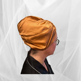 Copper Double Silk Bonnet -  Silk Night Cap - Forster's Finery Fine Silk Products