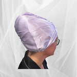 Lilac Double Silk Bonnet -  Silk Night Cap - Forster's Finery Fine Silk Products