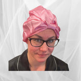 Carmine Double Silk Bonnet - Silk Night Cap - Forster's Finery Fine Silk Products