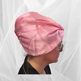 Carmine Double Silk Bonnet - Silk Night Cap - Forster's Finery Fine Silk Products