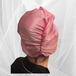 Carmine Double Silk Bonnet -  Silk Night Cap - Forster's Finery Fine Silk Products