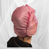 Carmine Double Silk Bonnet - Silk Night Cap - Forster's Finery Fine Silk Products