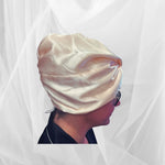 Baby Pink Double Silk Bonnet -  Silk Night Cap - Forster's Finery Fine Silk Products