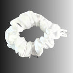 Silk Hair Scrunchie White -  Silk Scrunchy - Forster's Finery Fine Silk Products