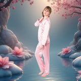 Women's Mulberry Silk Pajama Set Pink