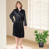 Women's  Mulberry Silk Robe Black