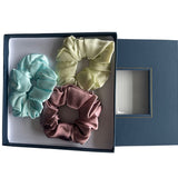 3 pack Scrunchy bundle Aqua, Mint, Mauve 3.5-4cm - Silk Scrunchy - Forster's Finery Fine Silk Products
