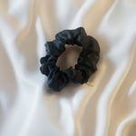 Silk Hair Scrunchie Black -  Silk Scrunchy - Forster's Finery Fine Silk Products
