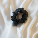 Silk Hair Scrunchie Black -  Silk Scrunchy - Forster's Finery Fine Silk Products