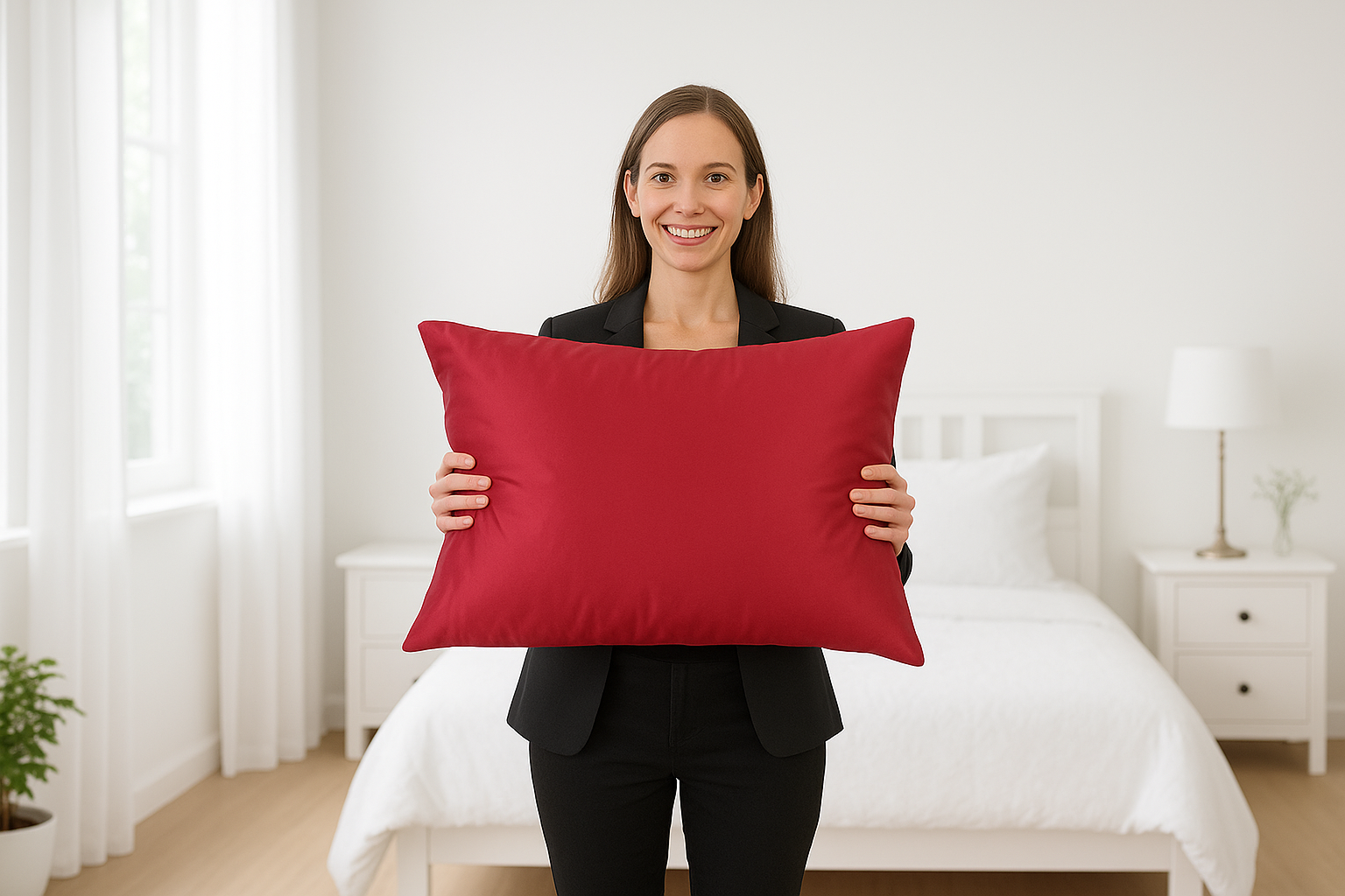 Mulberry Silk Pillowcase Envelope Style Red - Silk Pillowcase - Forster's Finery Fine Silk Products