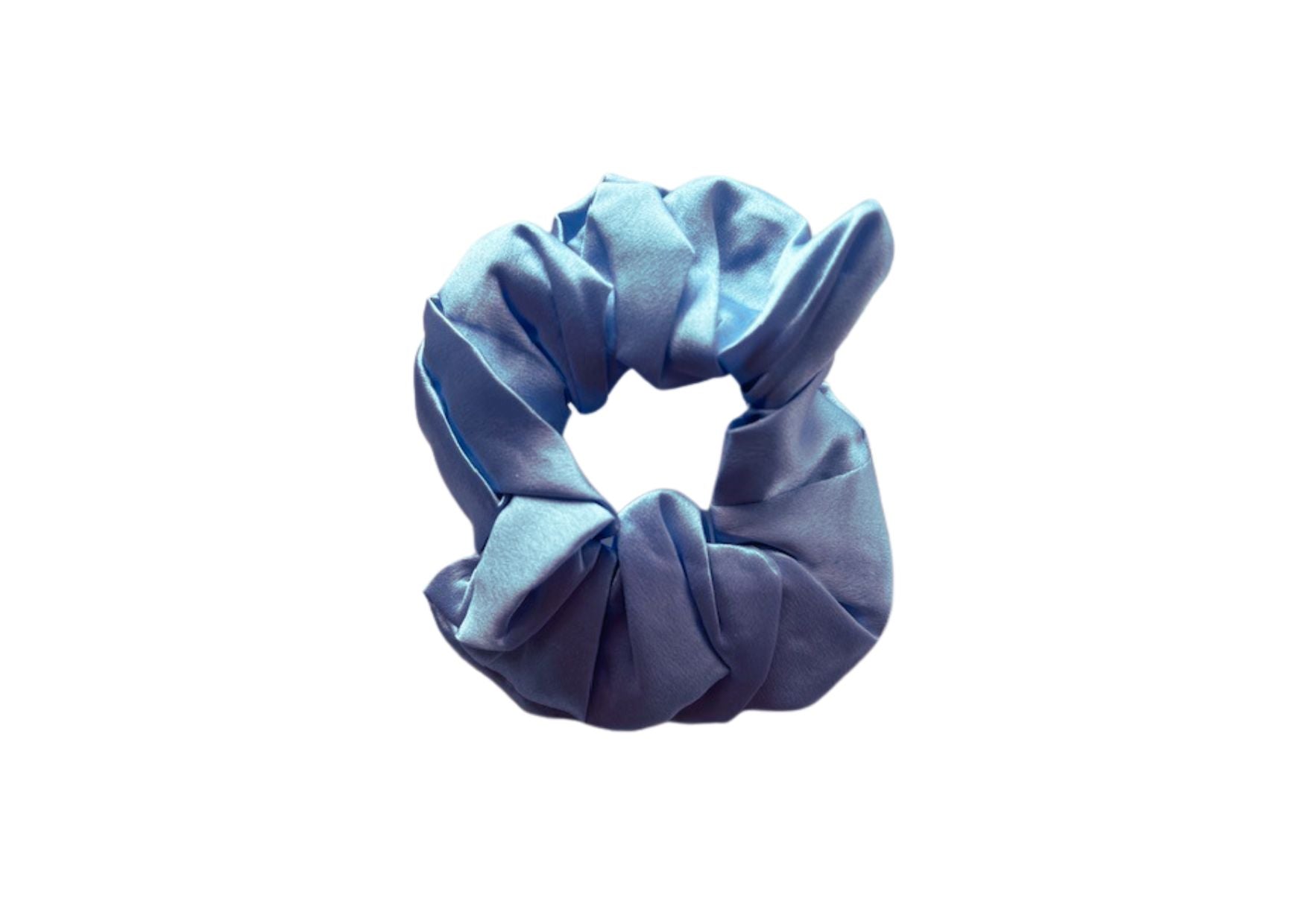 Silk Hair Scrunchie Light Blue - Silk Scrunchy - Forster's Finery Fine Silk Products