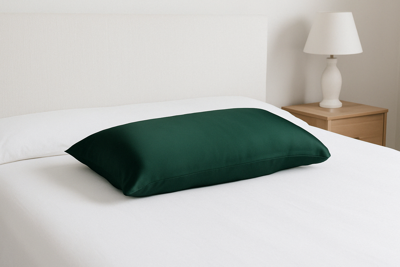 Mulberry Silk Pillowcase Envelope Style Dark Green - Silk Pillowcase - Forster's Finery Fine Silk Products